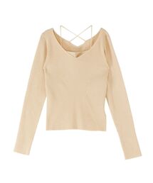 LAGUNAMOON | バッククロスロングスリーブニットプルオーバー(ニット/セーター)