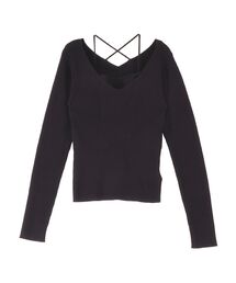 LAGUNAMOON | バッククロスロングスリーブニットプルオーバー(ニット/セーター)