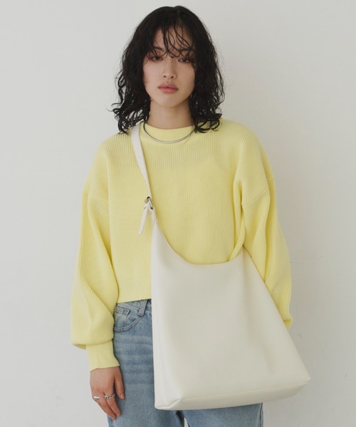 Aunt Marie's(アントマリーズ)の「ワンハンドルスクエアショルダー/トートバッグ(ショルダーバッグ・レディース・ピンク/アイボリー/ブラック・FREE)」の6枚目の写真