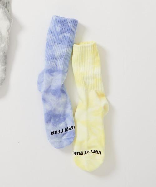 devirock（デビロック）の「2足セット タイダイソックス（ソックス/靴下・キッズ・その他1/その他2/イエロー系その他・S/M/L）」の2枚目の写真
