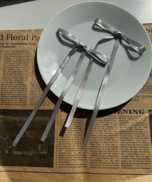 WEGO(ウィゴー)の「WEGO/【2点セット】ロングリボンヘアクリップ(バレッタ/ヘアクリップ・レディース・ブラック/ホワイト/ライトピンク/オフホワイト/ブラック系その他/ベージュ/ライトグレー・FREE)」の5枚目の写真