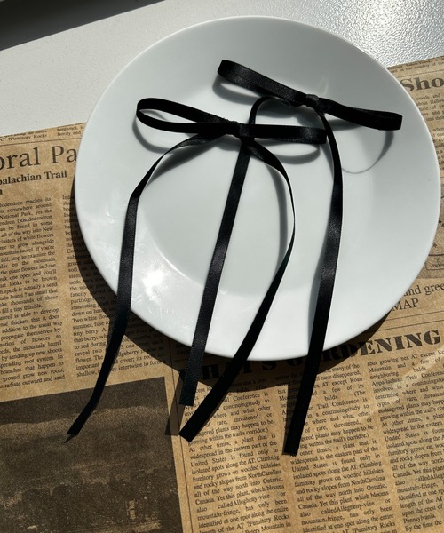 WEGO(ウィゴー)の「WEGO/【2点セット】ロングリボンヘアクリップ(バレッタ/ヘアクリップ・レディース・ブラック/ホワイト/ライトピンク/オフホワイト/ブラック系その他/ベージュ/ライトグレー・FREE)」の14枚目の写真