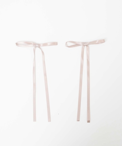 WEGO(ウィゴー)の「WEGO/【2点セット】ロングリボンヘアクリップ(バレッタ/ヘアクリップ・レディース・ブラック/ホワイト/ライトピンク/オフホワイト/ブラック系その他/ベージュ/ライトグレー・FREE)」の19枚目の写真