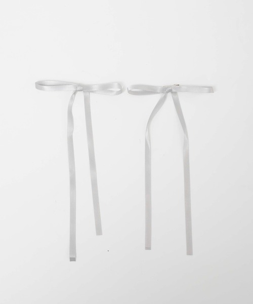 WEGO(ウィゴー)の「WEGO/【2点セット】ロングリボンヘアクリップ(バレッタ/ヘアクリップ・レディース・ブラック/ホワイト/ライトピンク/オフホワイト/ブラック系その他/ベージュ/ライトグレー・FREE)」の18枚目の写真