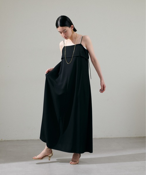 LARUTA(ラルータ)の「【LARUTA】ビスチェ風キャミワンピース(ワンピース・レディース・チャコールグレー/イエロー/ブラック/ライトベージュ・LARGE/MEDIUM)」の8枚目の写真