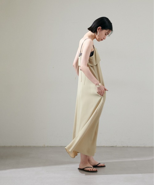 LARUTA(ラルータ)の「【LARUTA】ビスチェ風キャミワンピース(ワンピース・レディース・チャコールグレー/イエロー/ブラック/ライトベージュ・LARGE/MEDIUM)」の15枚目の写真