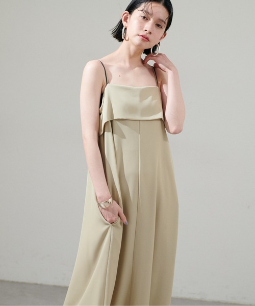 LARUTA(ラルータ)の「【LARUTA】ビスチェ風キャミワンピース(ワンピース・レディース・チャコールグレー/イエロー/ブラック/ライトベージュ・LARGE/MEDIUM)」の16枚目の写真