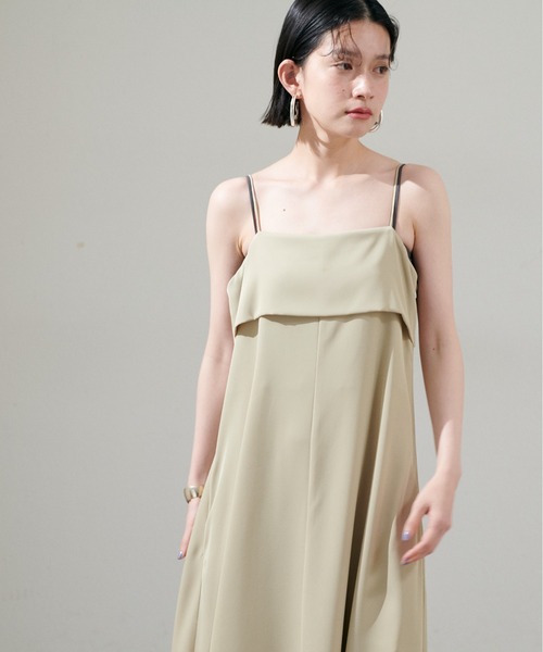 LARUTA(ラルータ)の「【LARUTA】ビスチェ風キャミワンピース(ワンピース・レディース・チャコールグレー/イエロー/ブラック/ライトベージュ・LARGE/MEDIUM)」の17枚目の写真