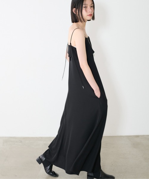 LARUTA(ラルータ)の「【LARUTA】ビスチェ風キャミワンピース(ワンピース・レディース・チャコールグレー/イエロー/ブラック/ライトベージュ・LARGE/MEDIUM)」の13枚目の写真