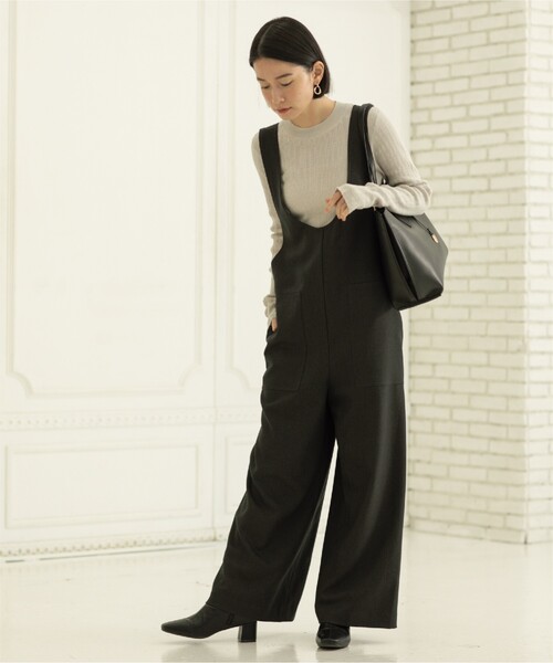 OPAQUE.CLIP（オペークドットクリップ）の「◆オーガニックコットン混シアーランダムリブニット【洗濯機洗い可】（ニット/セーター・レディース・ホワイト/ピンク系/グレー/ブラック/サックスブルー・36/38/40/42）」の10枚目の写真