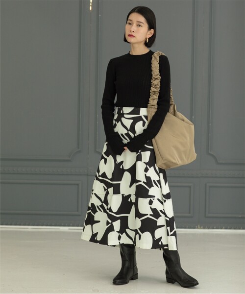 OPAQUE.CLIP（オペークドットクリップ）の「◆オーガニックコットン混シアーランダムリブニット【洗濯機洗い可】（ニット/セーター・レディース・ホワイト/ピンク系/グレー/ブラック/サックスブルー・36/38/40/42）」の15枚目の写真