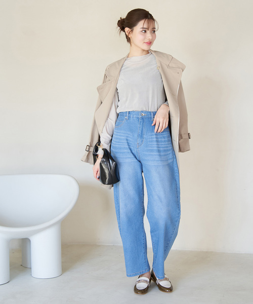 ROPE' PICNIC（ロペピクニック）の「フロッキー起毛カットソートップス（Tシャツ/カットソー・レディース・チャコールグレー/ライトグレー/キナリ・38）」の8枚目の写真