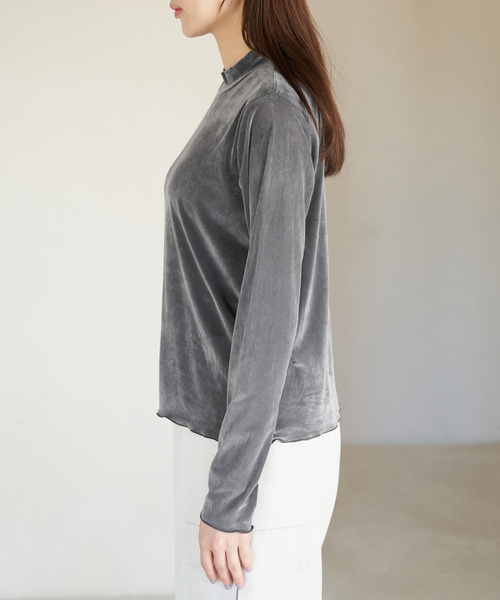 ROPE' PICNIC（ロペピクニック）の「フロッキー起毛カットソートップス（Tシャツ/カットソー・レディース・チャコールグレー/ライトグレー/キナリ・38）」の15枚目の写真