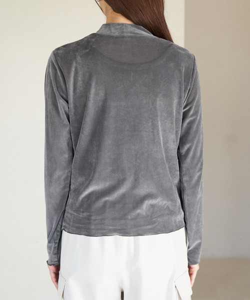 ROPE' PICNIC（ロペピクニック）の「フロッキー起毛カットソートップス（Tシャツ/カットソー・レディース・チャコールグレー/ライトグレー/キナリ・38）」の16枚目の写真