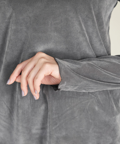 ROPE' PICNIC（ロペピクニック）の「フロッキー起毛カットソートップス（Tシャツ/カットソー・レディース・チャコールグレー/ライトグレー/キナリ・38）」の18枚目の写真