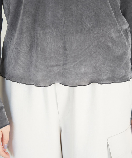 ROPE' PICNIC（ロペピクニック）の「フロッキー起毛カットソートップス（Tシャツ/カットソー・レディース・チャコールグレー/ライトグレー/キナリ・38）」の19枚目の写真