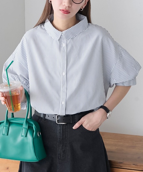 mici ミチ シャツ ブラウス ボリュームスリーブ 赤 長袖 ゆったり UNITED ARROWS LTD. OUTLET｜ペプラム & 袖 ボリューム フレンチ