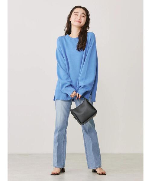 AMERICAN HOLIC(アメリカンホリック)の「クルーネックBIGニットプルオーバー(ニット/セーター・レディース・オフホワイト/ブルー/レッド・M/L)」の16枚目の写真