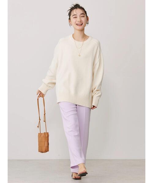 AMERICAN HOLIC(アメリカンホリック)の「クルーネックBIGニットプルオーバー(ニット/セーター・レディース・オフホワイト/ブルー/レッド・M/L)」の19枚目の写真