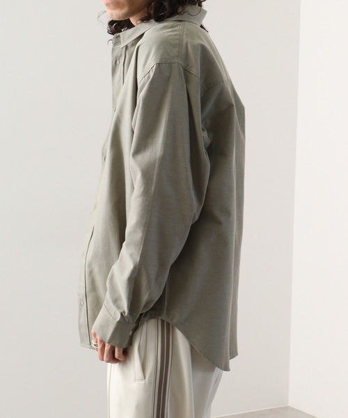 FUNALIVE(ファンアライブ)の「Fabric regular size shirt / 布帛レギュラーサイズシャツ unisex(シャツ/ブラウス・メンズ・ベージュ/チャコール/ネイビー×ホワイト/ホワイト/カーキ/サックスブルー/グレー×ホワイト・XL/M/L)」の17枚目の写真