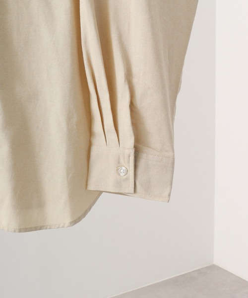 FUNALIVE(ファンアライブ)の「Fabric regular size shirt / 布帛レギュラーサイズシャツ unisex(シャツ/ブラウス・メンズ・ベージュ/チャコール/ネイビー×ホワイト/ホワイト/カーキ/サックスブルー/グレー×ホワイト・XL/M/L)」の10枚目の写真