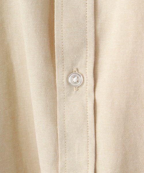 FUNALIVE(ファンアライブ)の「Fabric regular size shirt / 布帛レギュラーサイズシャツ unisex(シャツ/ブラウス・メンズ・ベージュ/チャコール/ネイビー×ホワイト/ホワイト/カーキ/サックスブルー/グレー×ホワイト・XL/M/L)」の9枚目の写真