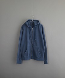 ピグメント加工 裏毛スウェット ZIP-PK