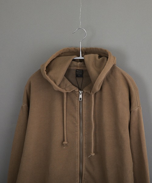 VIBGYOR（ヴィブジョー）の「ピグメント加工 裏毛スウェット ZIP-PK（パーカー・メンズ・ダークブルー/ベージュ/ブラック・LARGE/MEDIUM）」の17枚目の写真