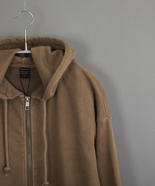 VIBGYOR（ヴィブジョー）の「ピグメント加工 裏毛スウェット ZIP-PK（パーカー・メンズ・ダークブルー/ベージュ/ブラック・LARGE/MEDIUM）」の18枚目の写真