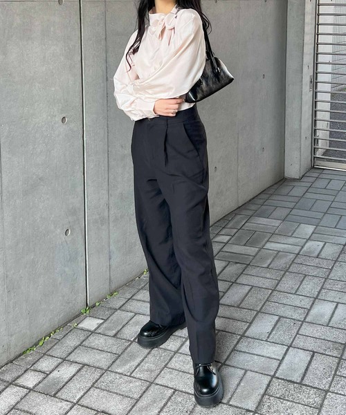 frunco(フランコ)の「サテンサイドボウタイブラウス(シャツ/ブラウス・レディース・ピンク/ホワイト・FREE)」の19枚目の写真