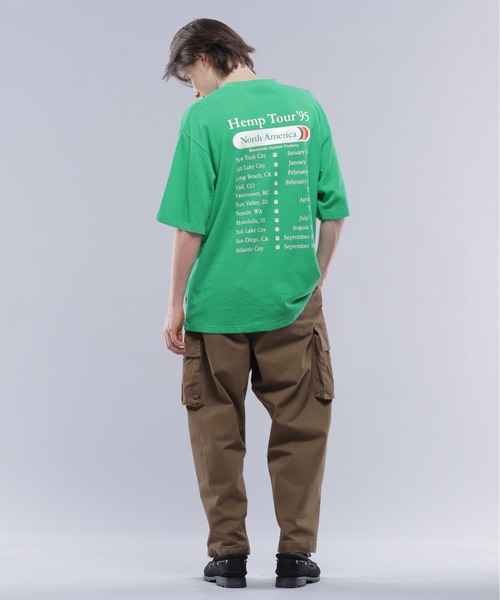 MANASTASH（マナスタッシュ）の「MANASTASH/マナスタッシュ/HEMP TEE TOUR/ヘンプツアーTシャツ（Tシャツ/カットソー・メンズ・ブラック/ナチュラル/グリーン・M/L/XL/S）」の16枚目の写真