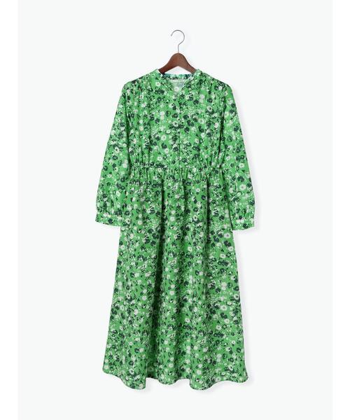 Te chichi TERRASSE（テチチテラス）の「スパンローンギャザーワンピース（ワンピース・レディース・ベージュ/オフホワイト/チャコールグレー/グリーン・F）」の20枚目の写真