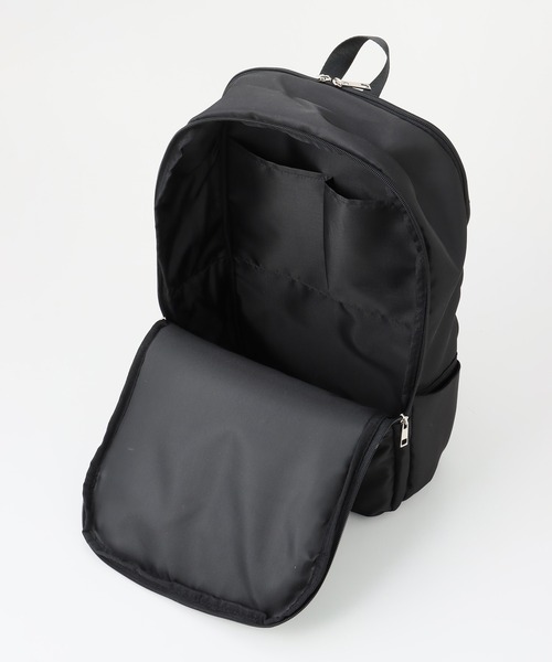 Honeys（ハニーズ）の「多収納スクエアリュック（バックパック/リュック・レディース・ブラック/アイボリー/ブラック系その他・FREE）」の7枚目の写真