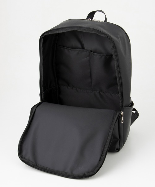 Honeys（ハニーズ）の「多収納スクエアリュック（バックパック/リュック・レディース・ブラック/アイボリー/ブラック系その他・FREE）」の10枚目の写真