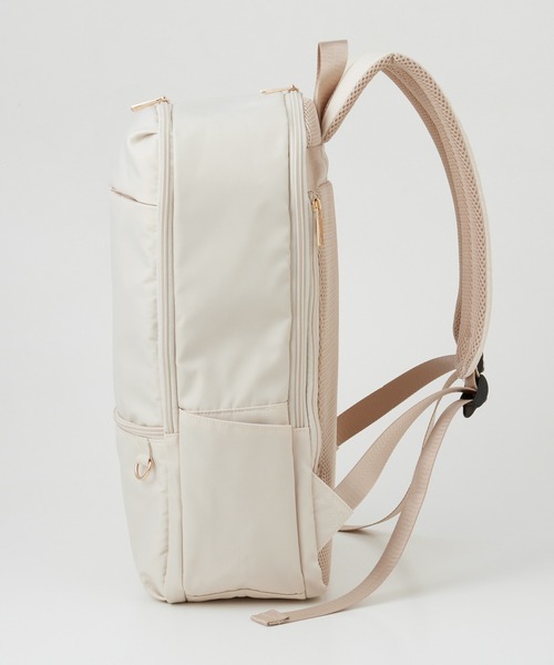 Honeys（ハニーズ）の「多収納スクエアリュック（バックパック/リュック・レディース・ブラック/アイボリー/ブラック系その他・FREE）」の11枚目の写真