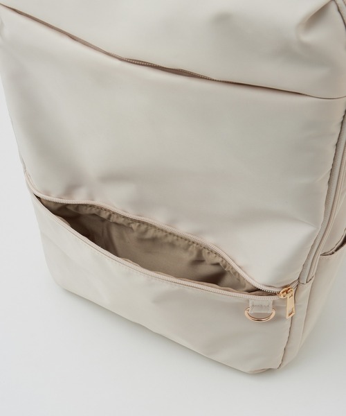 Honeys（ハニーズ）の「多収納スクエアリュック（バックパック/リュック・レディース・ブラック/アイボリー/ブラック系その他・FREE）」の14枚目の写真