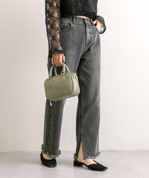 mline（エムライン）の「【サイズ展開あり】[mline]ストレートフリンジデニム（デニムパンツ・レディース・アイボリー/ブラック/ブルー・1/2）」の21枚目の写真