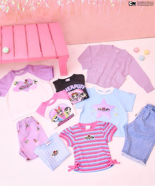 apres les cours(アプレレクール)の「WEB限定 ハート透かし編みカーデ(カーディガン/ボレロ・キッズ・ラベンダー・90/100/120/130/140)」の2枚目の写真