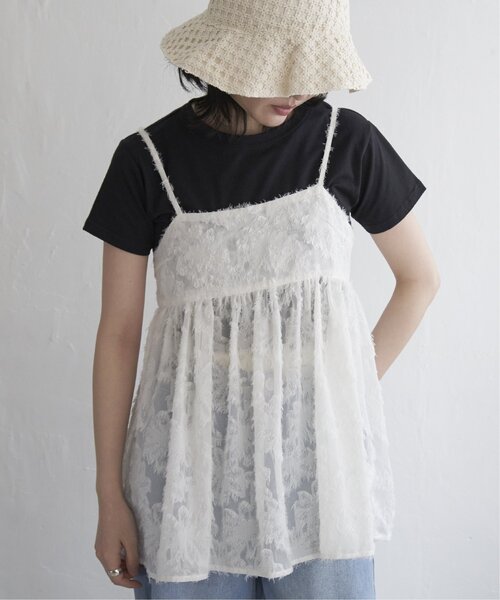 VENCEEXCHANGE（ヴァンスエクスチェンジ）の「フリンジジャガードキャミソール（タンクトップ・レディース・オフホワイト/ブラック・M）」の19枚目の写真