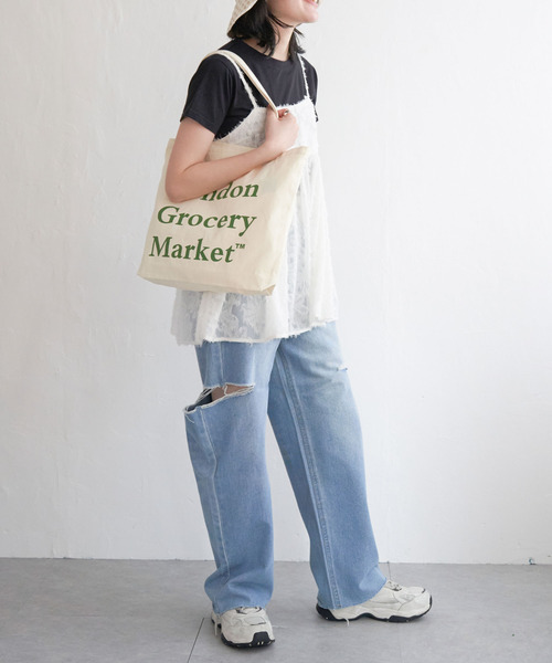 VENCEEXCHANGE（ヴァンスエクスチェンジ）の「フリンジジャガードキャミソール（タンクトップ・レディース・オフホワイト/ブラック・M）」の9枚目の写真