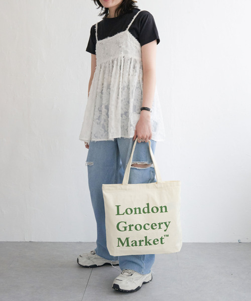 VENCEEXCHANGE（ヴァンスエクスチェンジ）の「フリンジジャガードキャミソール（タンクトップ・レディース・オフホワイト/ブラック・M）」の10枚目の写真