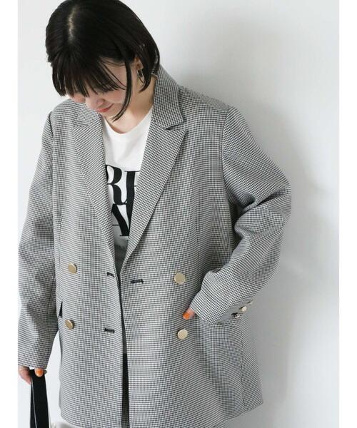 Lugnoncure（ルノンキュール）の「テーラードジャケット(セットアップ可)（ノーカラージャケット・レディース・ベージュ/ネイビー/オフホワイト・F）」の6枚目の写真