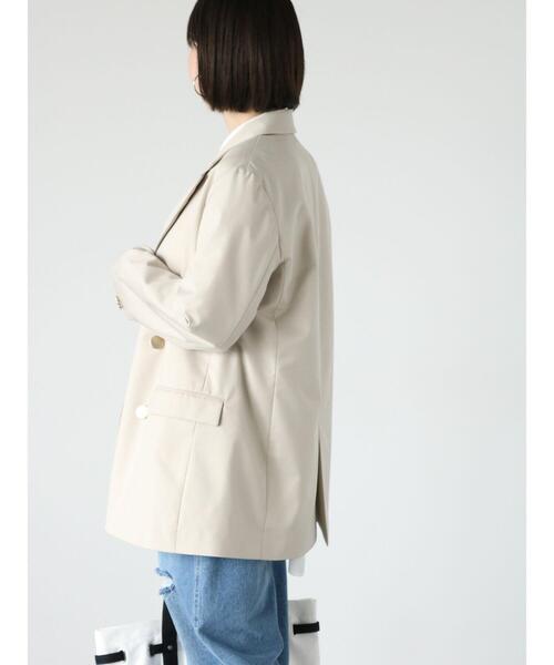Lugnoncure（ルノンキュール）の「テーラードジャケット(セットアップ可)（ノーカラージャケット・レディース・ベージュ/ネイビー/オフホワイト・F）」の14枚目の写真