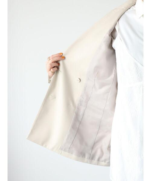 Lugnoncure（ルノンキュール）の「テーラードジャケット(セットアップ可)（ノーカラージャケット・レディース・ベージュ/ネイビー/オフホワイト・F）」の21枚目の写真