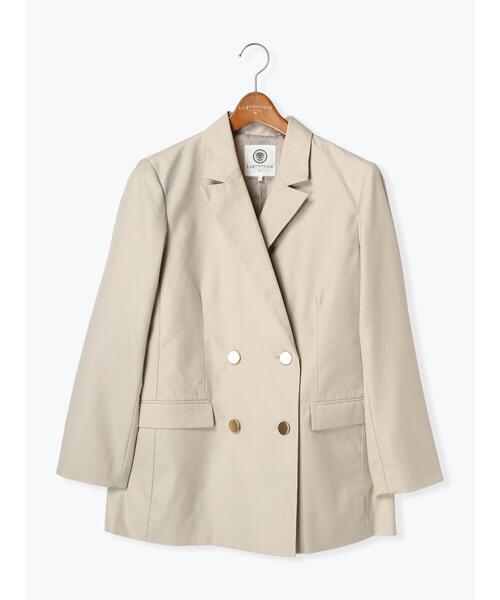 Lugnoncure（ルノンキュール）の「テーラードジャケット(セットアップ可)（ノーカラージャケット・レディース・ベージュ/ネイビー/オフホワイト・F）」の22枚目の写真