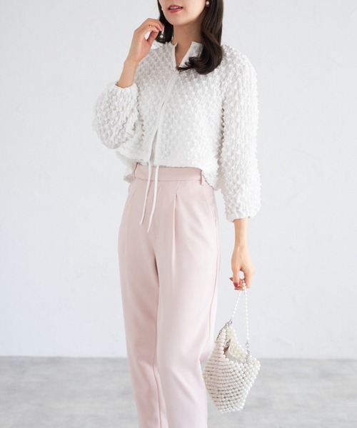 tocco closet(トッコ クローゼット)の「【ZOZO限定】ポップコーンカーディガン(カーディガン/ボレロ・レディース・ブラック/ホワイト/ブルー・M)」の6枚目の写真
