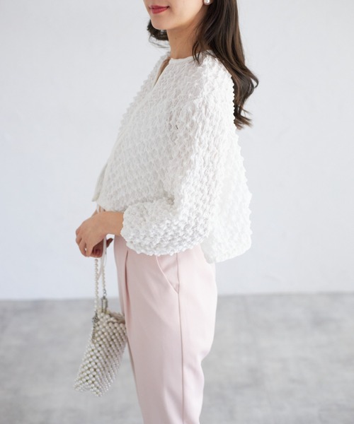 tocco closet(トッコ クローゼット)の「【ZOZO限定】ポップコーンカーディガン(カーディガン/ボレロ・レディース・ブラック/ホワイト/ブルー・M)」の12枚目の写真