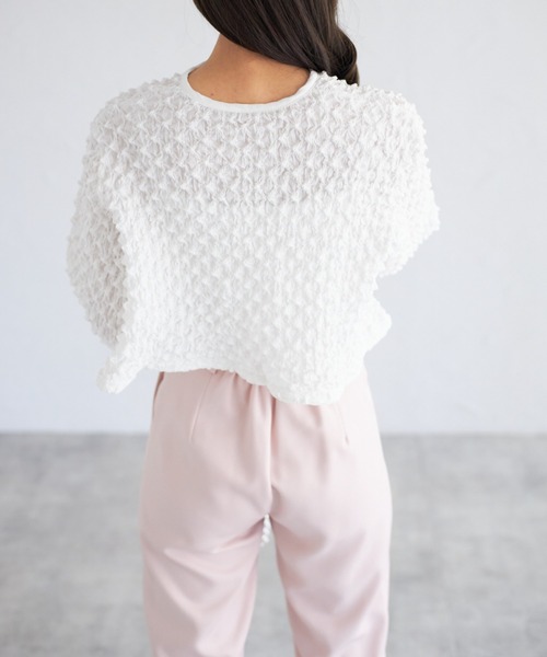 tocco closet(トッコ クローゼット)の「【ZOZO限定】ポップコーンカーディガン(カーディガン/ボレロ・レディース・ブラック/ホワイト/ブルー・M)」の16枚目の写真