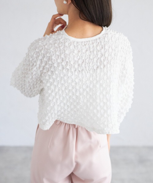 tocco closet(トッコ クローゼット)の「【ZOZO限定】ポップコーンカーディガン(カーディガン/ボレロ・レディース・ブラック/ホワイト/ブルー・M)」の17枚目の写真