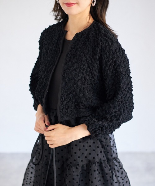 tocco closet(トッコ クローゼット)の「【ZOZO限定】ポップコーンカーディガン(カーディガン/ボレロ・レディース・ブラック/ホワイト/ブルー・M)」の21枚目の写真